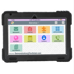Facilotab XXL - WiFi - 128 Go - Android 13 - Très grand écran -  Coque renforcée- Tablette pour Seniors - reconditionnée