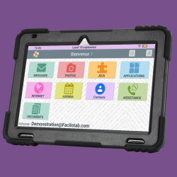 Facilotab XXL - WiFi - 128 Go - Android 13 - Très grand écran -  Coque renforcée- Tablette pour Seniors - reconditionnée