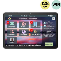 Facilotab Classic - WiFi - 128Go - Android 14 - Tablette simplifiée pour Seniors