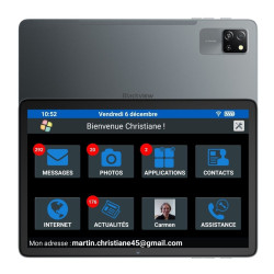 Facilotab Classic - WiFi - 128 GB - Android 14 - Tableta simplificada para personas mayores