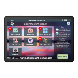 Facilotab Nomad, WiFi + 4G, 128GB, Android 14, Vereenvoudigde tablet voor senioren