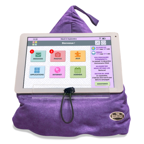 Support coussin pour tablette (violet)