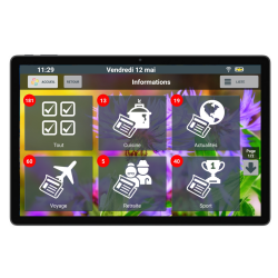 Facilotab XXL Nomad - WiFi + 4G - 256Go - Android 15 - Très grand écran - Tablette simplifiée pour Seniors