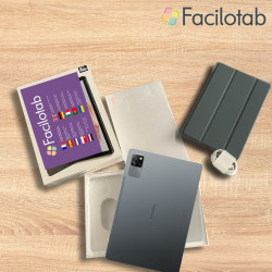 Facilotab Classic - WiFi - 128GB - Android 14 - Tablet - Refurbished - Like New, Simplified for Seniors