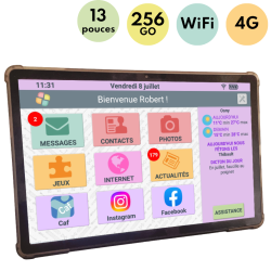 copy of Facilotab XXL - WiFi - 128 GB - Android 13 - Very large screen - Reinforced shell - Simplified tablet for Seniors