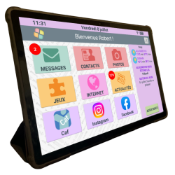 Facilotab XXL Nomad - WiFi + 4G - 256Go - Android 15 - Très grand écran - Tablette simplifiée pour Seniors