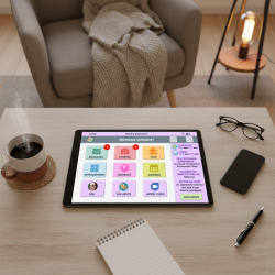 Faciotab XXL Classic – WLAN, 256 GB, Android 15, extra großer Bildschirm – Vereinfachtes Tablet für Senioren