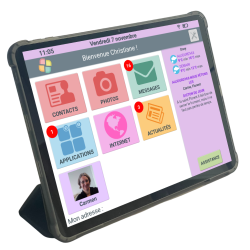 Facilotab XXL Classic - WiFi 256GB - Android 15 - Extra Large Screen - Simplified Tablet for Seniors