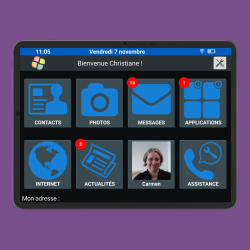 Facilotab XXL Classic - WiFi 256GB - Android 15 - Pantalla extragrande - Tableta simplificada para personas mayores
