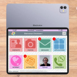 Faciotab XXL Classic – WLAN, 256 GB, Android 15, extra großer Bildschirm – Vereinfachtes Tablet für Senioren