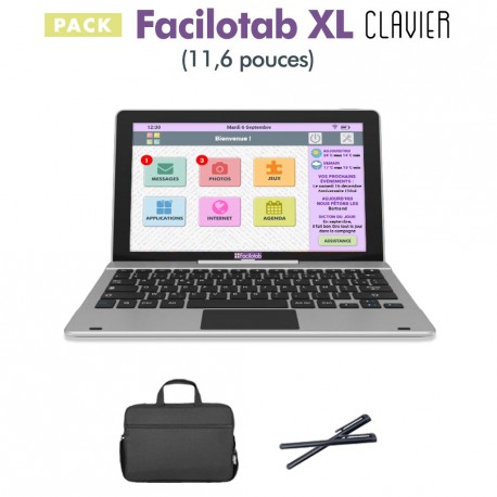 Pack Facilotab XL avec clavier+ Support + Sacoche + Stylet Pack Facilotab XL avec clavier+ Support + Sacoche + Stylet