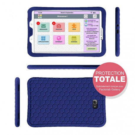 Kit de Protection pour tablette Facilotab L Galaxy - Coque silicone + Vitre en verre trempée Kit de Protection pour tablette Facilotab L Galaxy - Coque silicone + Vitre en verre trempée