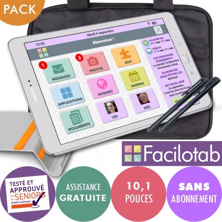 Pack Facilotab L Galaxy + Support + Sacoche + Stylet Pack Facilotab L Galaxy + Support + Sacoche + Stylet