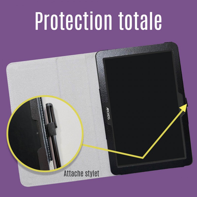 Etui en similicuir pour la tablette Facilotab L 2019 (noire) Etui en similicuir pour la tablette Facilotab L 2019 (noire)
