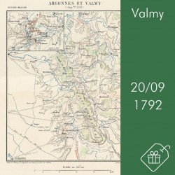 Carte de la bataille de Valmy, 1792
