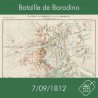 Carte de la bataille de Borodino, 1812