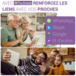 Facilotab L Rubis 2023 - WiFi/4G - 64 Go - Android 11 - Etui - Reconditionnée - Comme Neuve