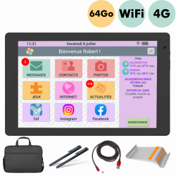 Pack Facilotab L Rubis 2023 - WiFi/4G-64 Go - Android 12 - Support