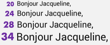 Taille des textes
