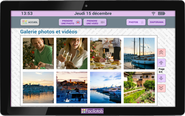 tablette galerie photo