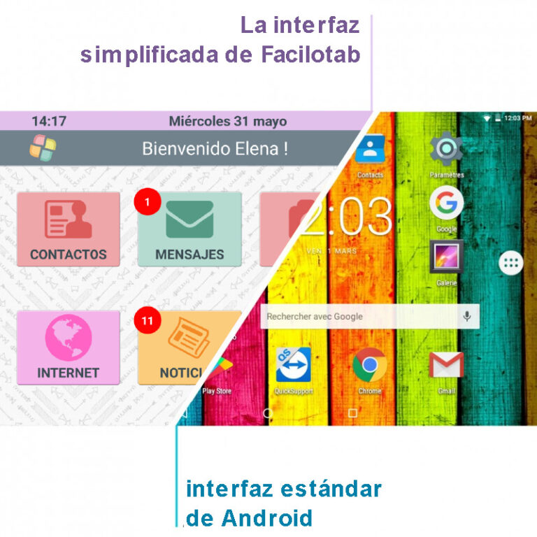 interface facilotab vs interface android