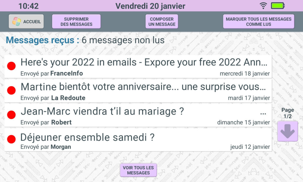 marquer tous les messages comme lus