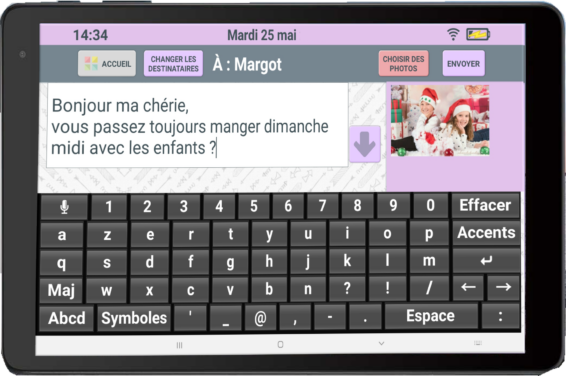 facilotab écrire message