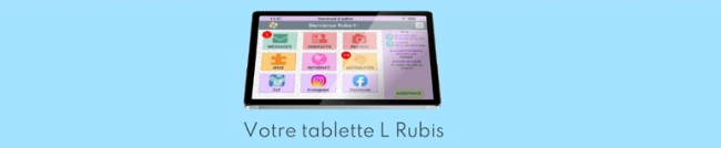 Tablette tactile Facilotab Rubis - pour Seniors - SweetDom