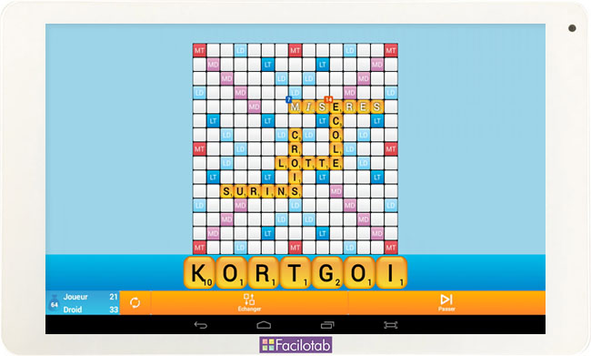 Jouer au scrabble sur une tablette tactile - Facilotab